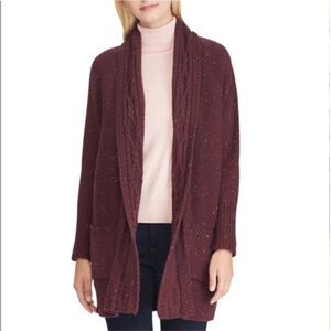 Chaps cable knit shawl collar cardigan Womans size XXL open front